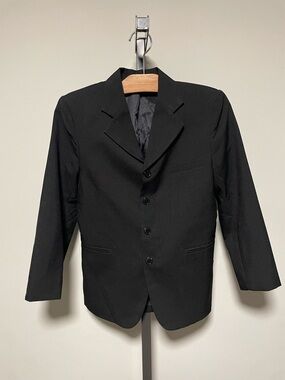 Vintage Protocol Kids Boys Blazer Suit Jacket Sports Coat Black Size 10 Youth
